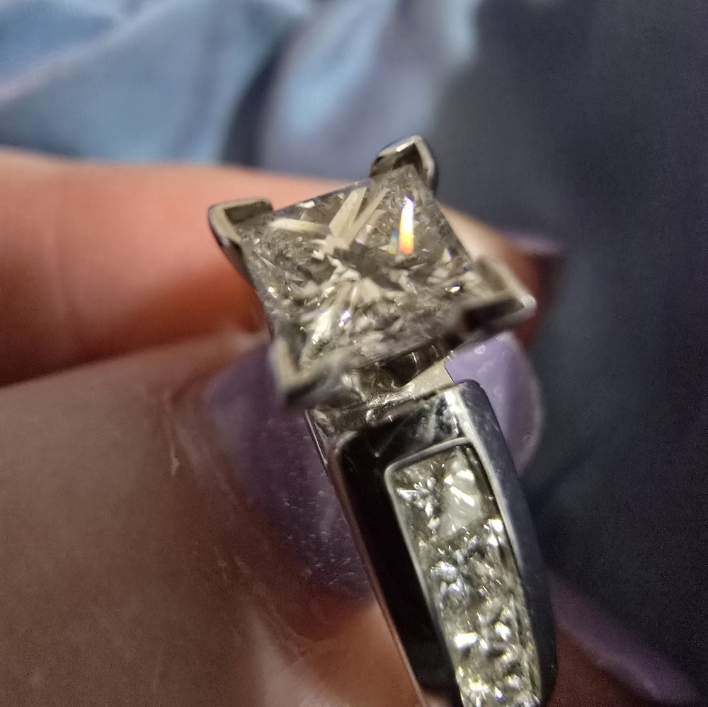Helzberg Diamonds 14k White Gold Princess Diamond Engagement Ring 💞💎💍